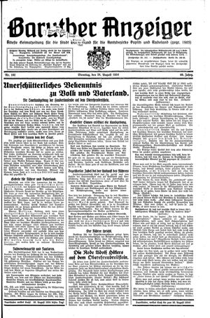 Baruther Anzeiger vom 28.08.1934