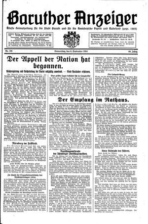 Baruther Anzeiger vom 06.09.1934