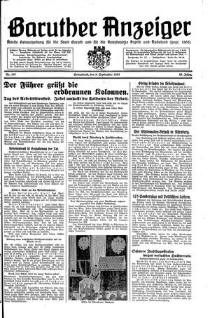 Baruther Anzeiger vom 08.09.1934