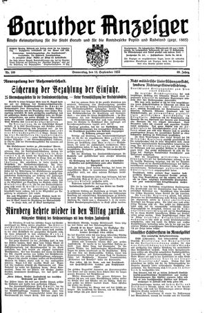 Baruther Anzeiger vom 13.09.1934