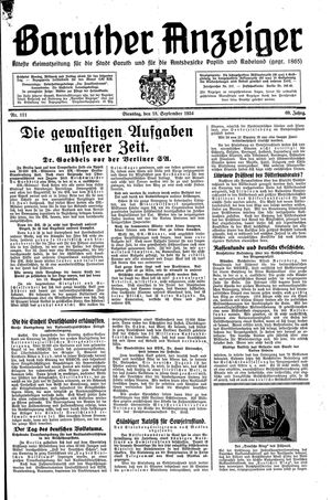 Baruther Anzeiger vom 18.09.1934