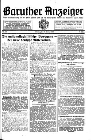 Baruther Anzeiger vom 23.10.1934