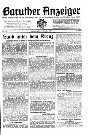 Baruther Anzeiger vom 24.11.1934