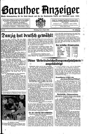 Baruther Anzeiger vom 09.04.1935