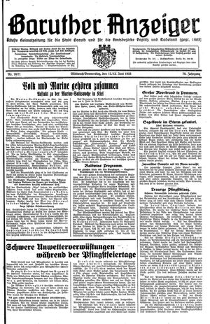 Baruther Anzeiger vom 12.06.1935
