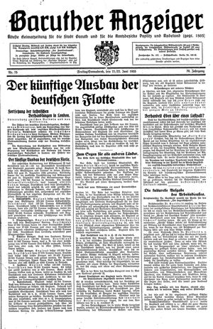 Baruther Anzeiger vom 21.06.1935