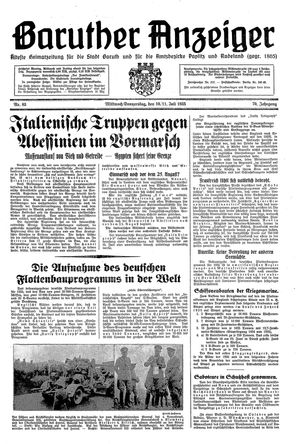 Baruther Anzeiger vom 10.07.1935