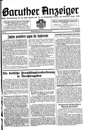 Baruther Anzeiger vom 22.07.1935