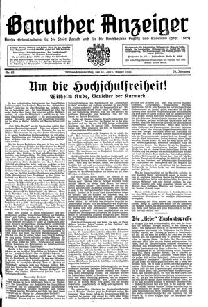 Baruther Anzeiger vom 31.07.1935