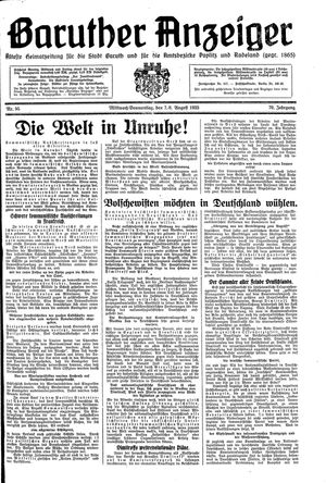 Baruther Anzeiger vom 07.08.1935