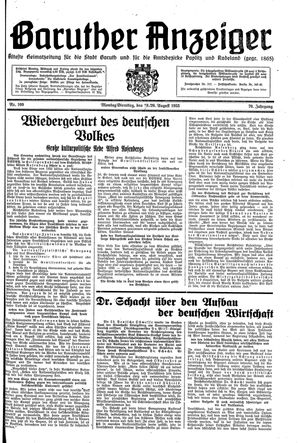 Baruther Anzeiger vom 19.08.1935