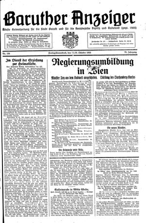 Baruther Anzeiger vom 18.10.1935