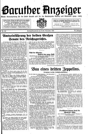 Baruther Anzeiger vom 22.11.1935