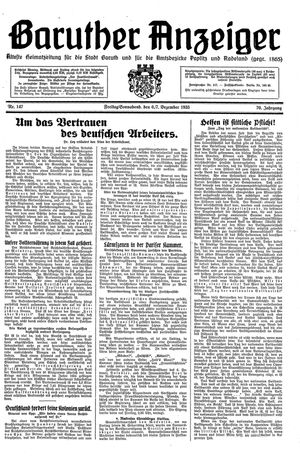 Baruther Anzeiger vom 06.12.1935