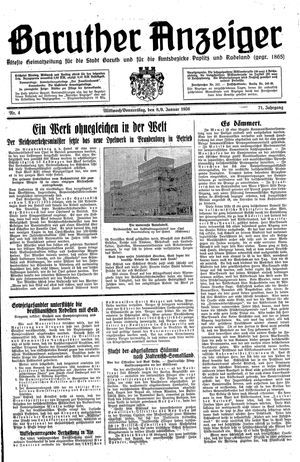 Baruther Anzeiger vom 08.01.1936