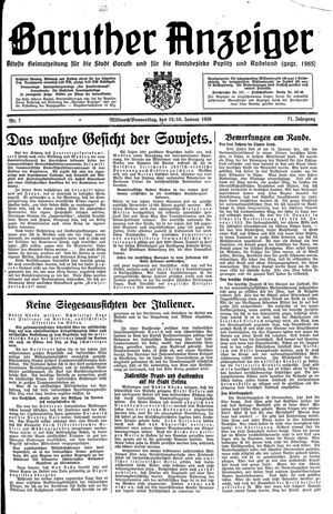 Baruther Anzeiger vom 15.01.1936