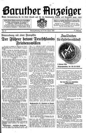 Baruther Anzeiger vom 27.01.1936