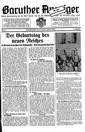 Baruther Anzeiger vom 31.01.1936