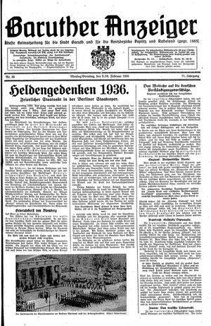 Baruther Anzeiger vom 09.03.1936