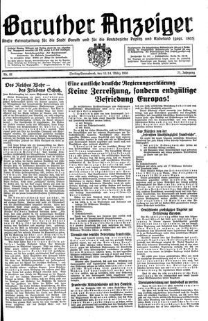 Baruther Anzeiger vom 13.03.1936