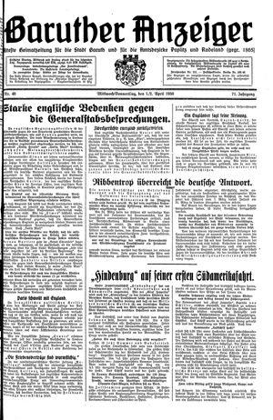Baruther Anzeiger vom 01.04.1936