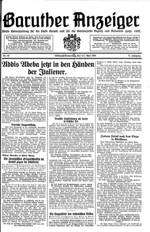 Baruther Anzeiger vom 06.05.1936