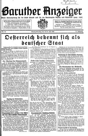 Baruther Anzeiger vom 13.07.1936