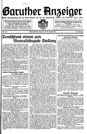 Baruther Anzeiger vom 19.08.1936