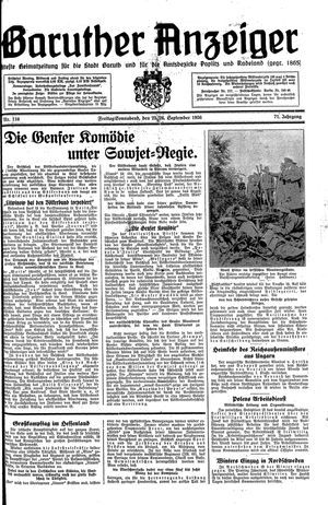 Baruther Anzeiger vom 25.09.1936