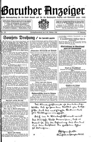 Baruther Anzeiger vom 09.10.1936