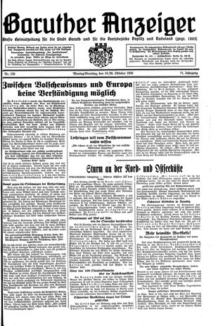 Baruther Anzeiger vom 19.10.1936