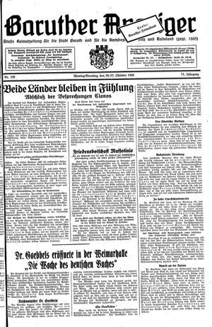 Baruther Anzeiger vom 26.10.1936