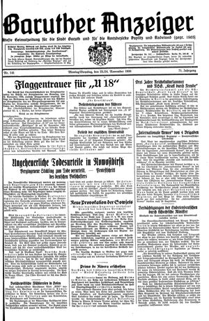 Baruther Anzeiger vom 23.11.1936