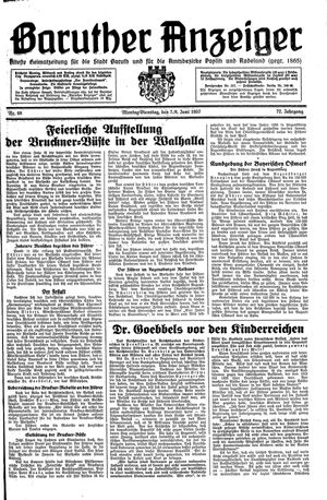 Baruther Anzeiger vom 07.06.1937