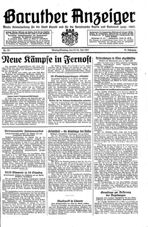 Baruther Anzeiger vom 12.07.1937