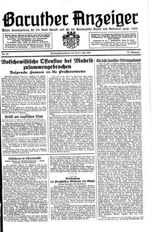 Baruther Anzeiger vom 16.07.1937