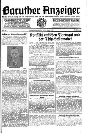 Baruther Anzeiger vom 20.08.1937