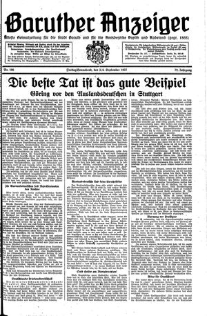 Baruther Anzeiger vom 03.09.1937