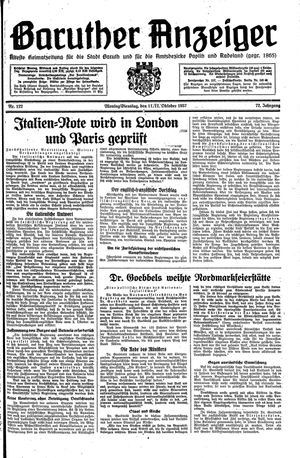 Baruther Anzeiger vom 11.10.1937