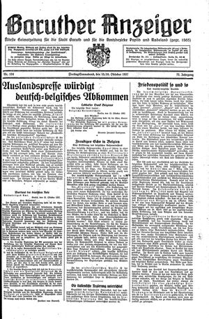 Baruther Anzeiger vom 15.10.1937