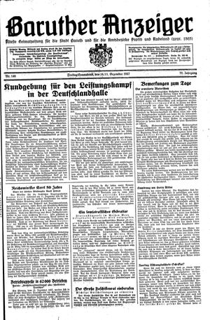 Baruther Anzeiger vom 10.12.1937