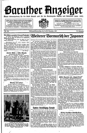 Baruther Anzeiger vom 29.12.1937