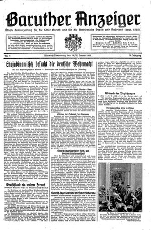 Baruther Anzeiger vom 19.01.1938
