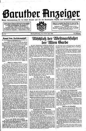 Baruther Anzeiger vom 27.06.1938