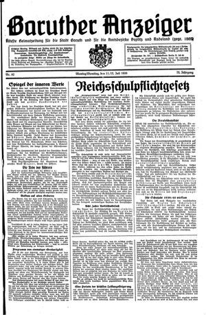 Baruther Anzeiger vom 11.07.1938