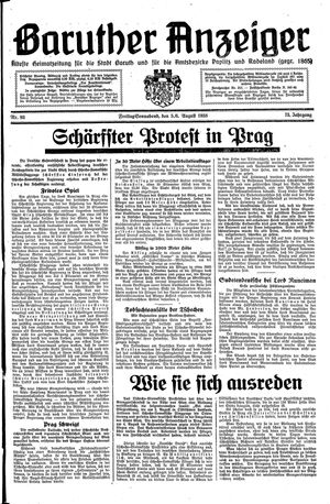 Baruther Anzeiger vom 05.08.1938