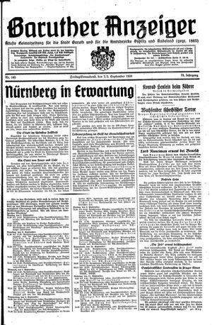 Baruther Anzeiger vom 02.09.1938