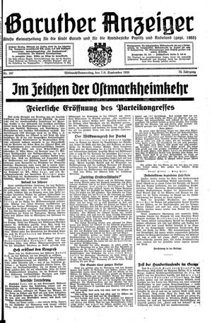 Baruther Anzeiger vom 07.09.1938