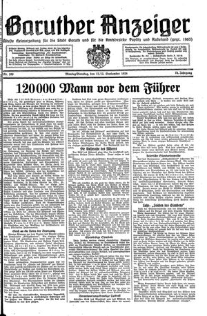 Baruther Anzeiger vom 12.09.1938