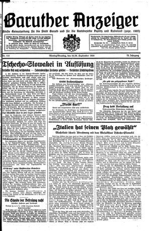 Baruther Anzeiger vom 19.09.1938